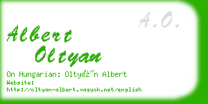 albert oltyan business card